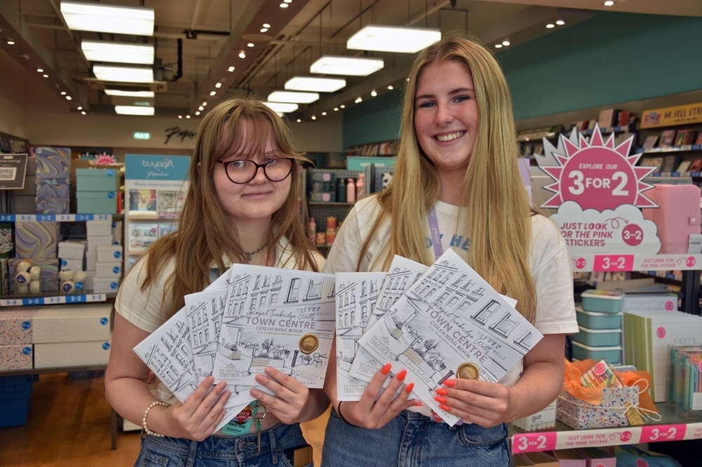 Girls with the Tunbridge wells colouring book