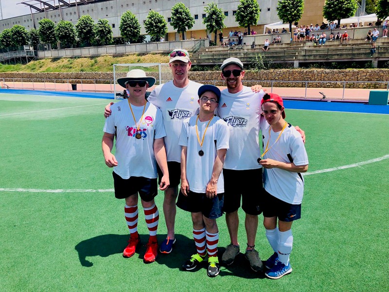 Tunbridge Wells Flyerz hockey trio fly the flag for England