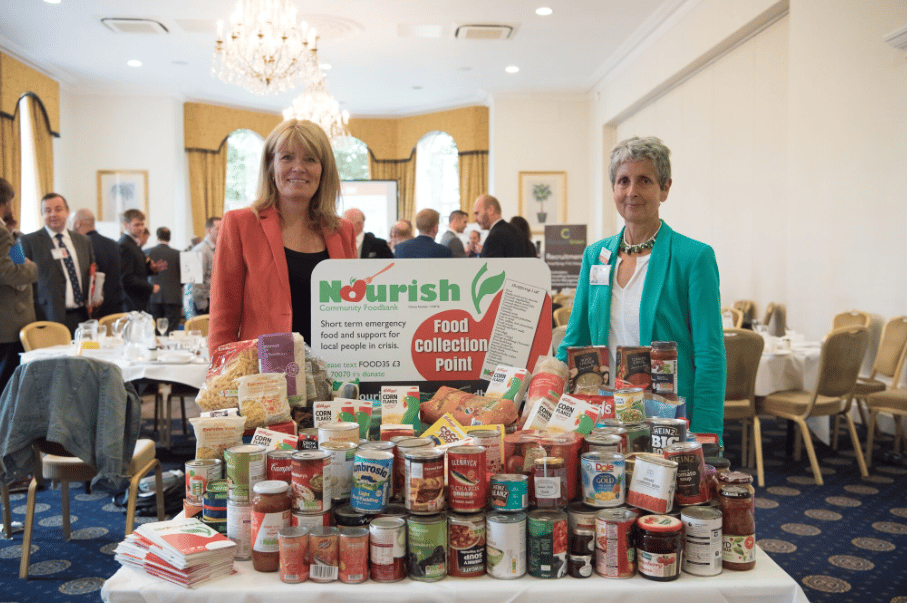 Businesses make large deposit at foodbank