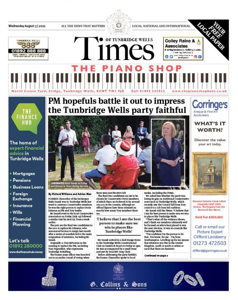 Read the Times of Tunbridge Wells 3rd August 2022
