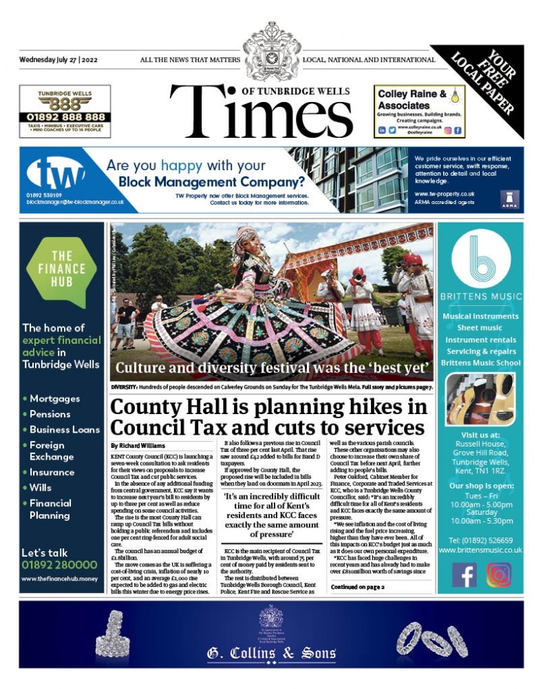 Read the Times of Tunbridge Wells 27th July 2022