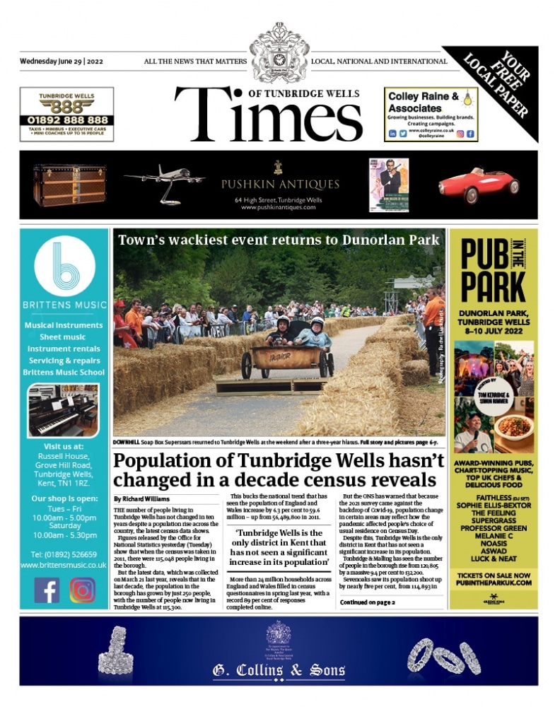 Read the Times of Tunbridge Wells 29th June 2022