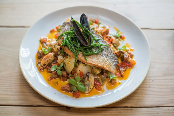 Seabass with samphire