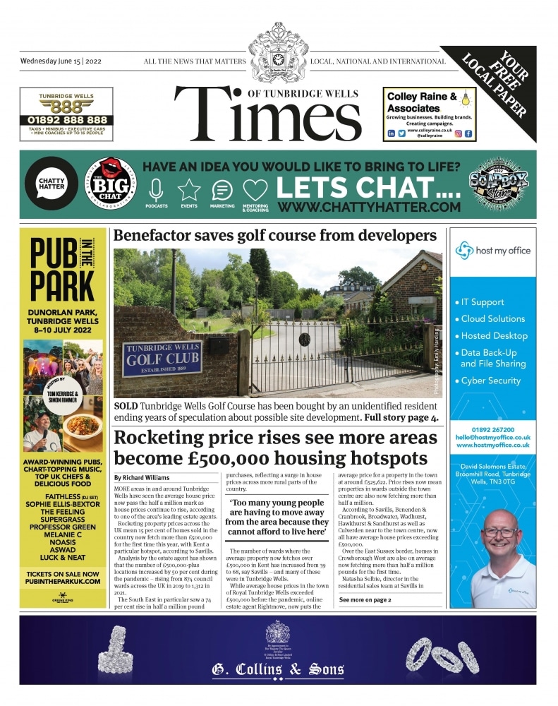 Read the Times of Tunbridge Wells 15th June 2022