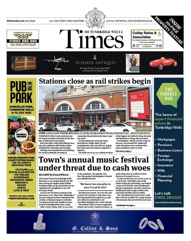 Read the Times of Tunbridge Wells 22nd June 2022