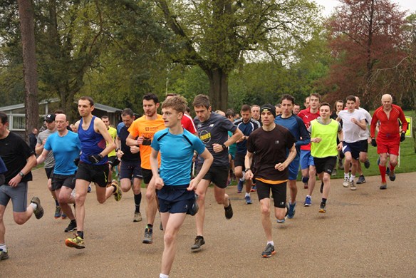 Men running at dunorlan park