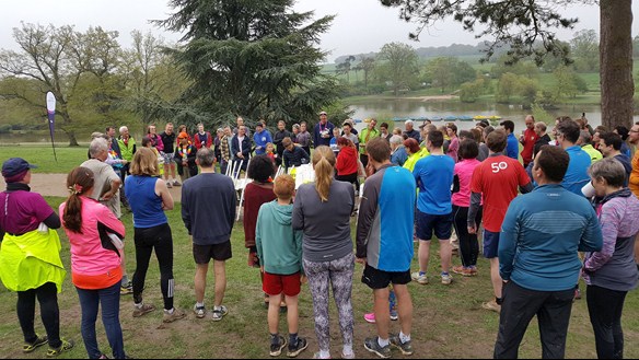 Runners gathered together