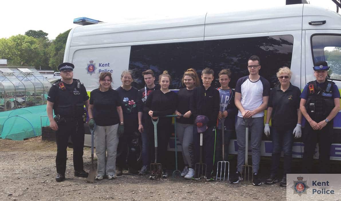 Tonbridge's Volunteer Police Cadets happy to get hands dirty