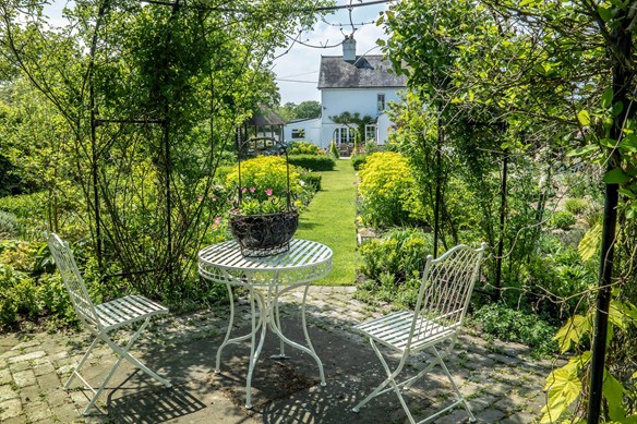 Seating areas are key to enjoying this garden