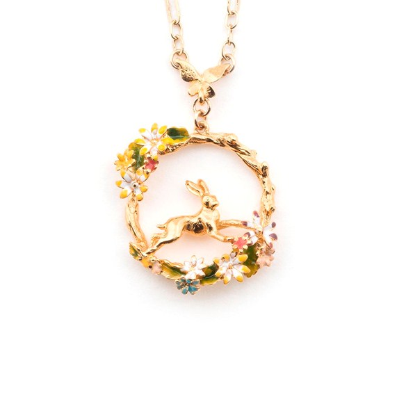 Hare circle pendant