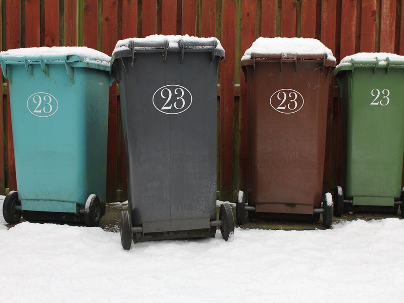Heavy snow impacts on local bin collection services