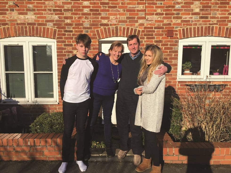 SUPPORTIVE Zak Moore with his wife Clare and children Ryan and Caitlin
